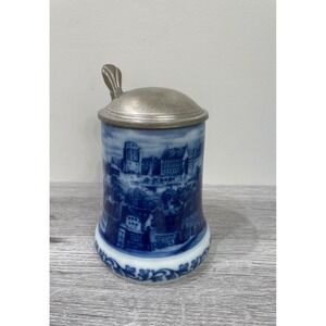 Berlin Design 1972 Schloß Heidelberg Beer Stein Cobalt Blue West Germany DBGM